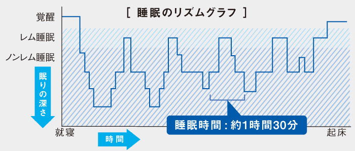 睡眠のリズムグラフ(図)